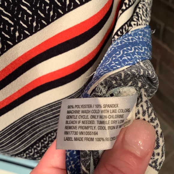 Merona XS multi color striped cap sleeve dress - Picture 7 of 7